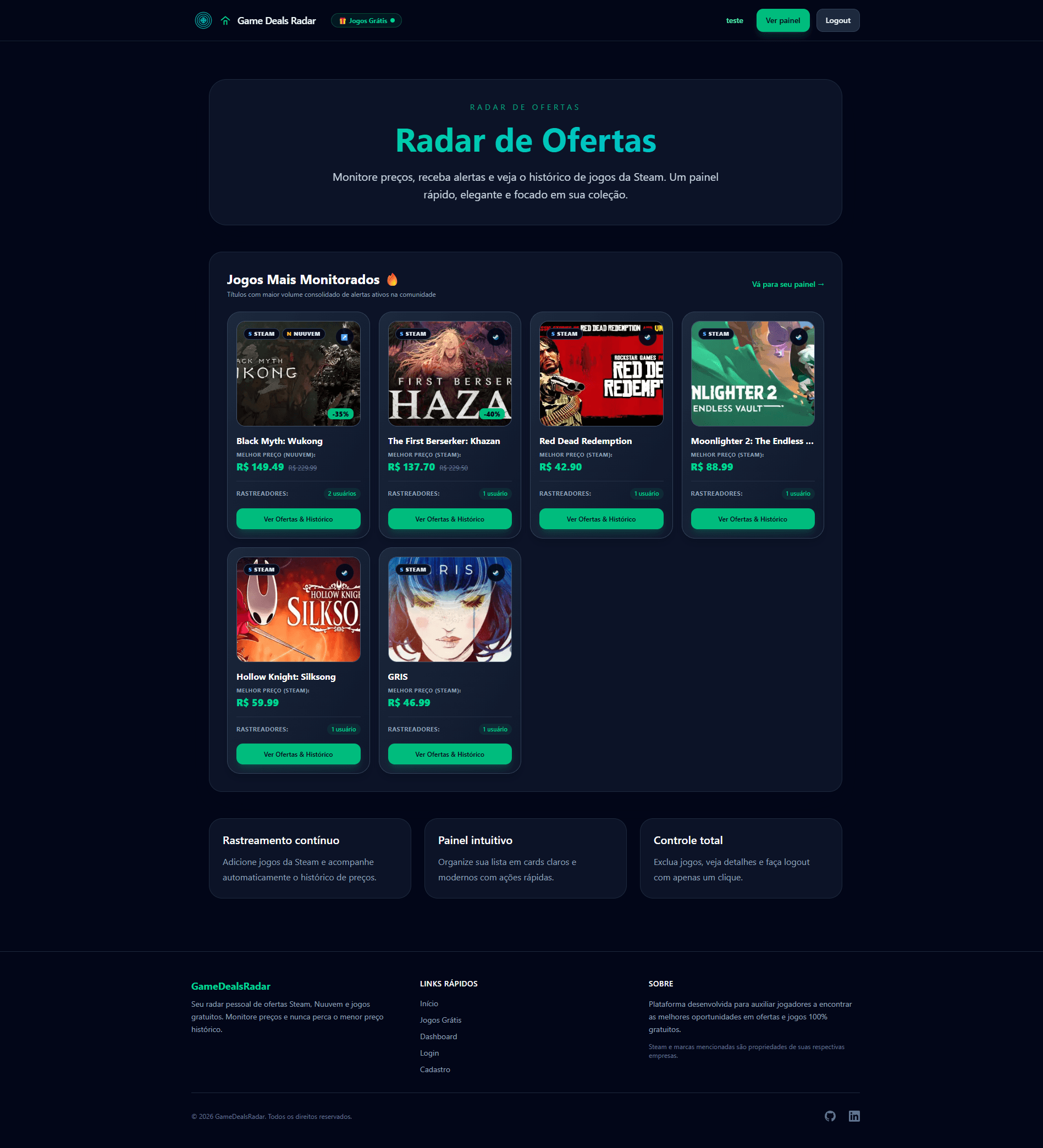 Game Deals Radar
